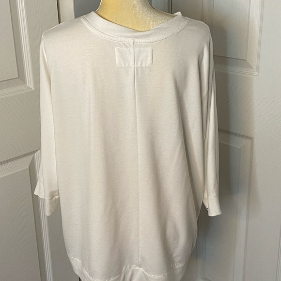 The Sweatshirt Project White Sweatshirt with lace up neck - Picture 2 of 3